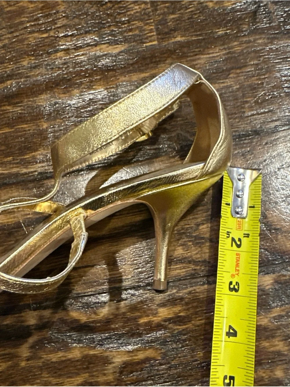 Coach Metallic Gold Strappy High Heel Sandals